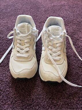 New Balance Women's 574 Sneakers in Cream/White